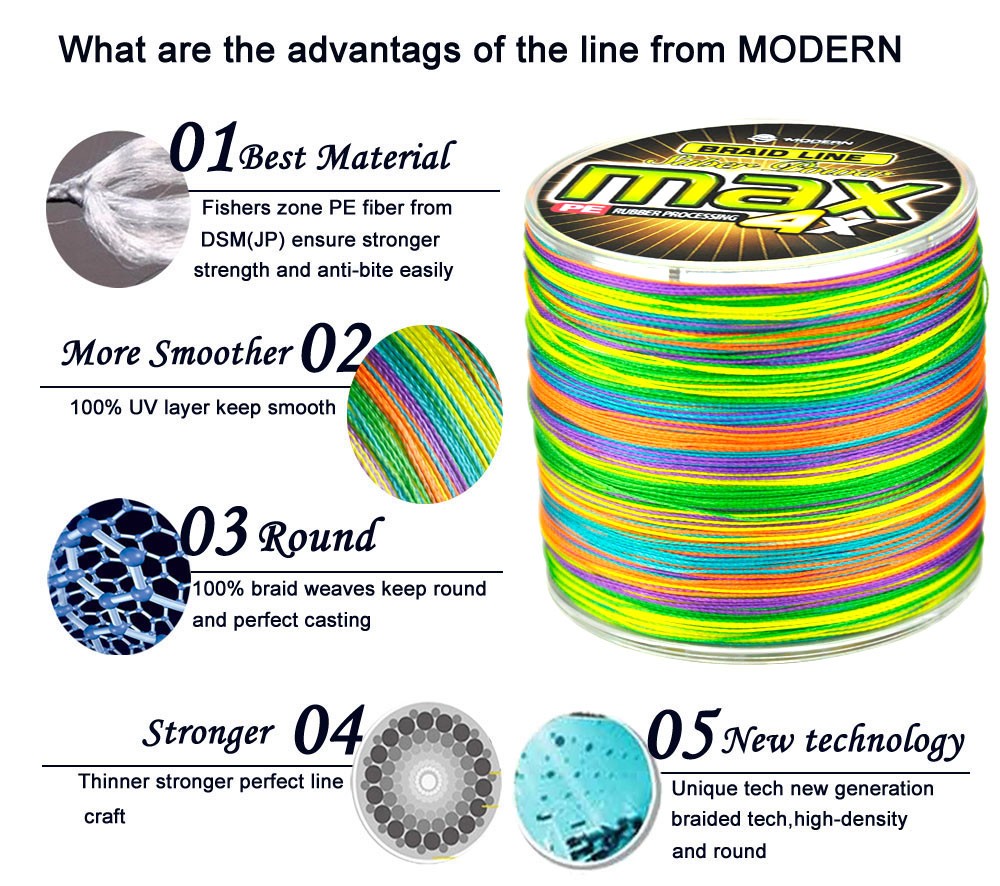 500M-MODERN-FISHING-Brand-MAX-Series-Multicolor-1M-1color-Multifilament-PE-Braided-Fishing-Line-4-st-32433912098