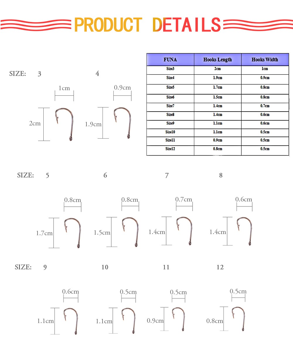 50pcslot-FUNA-Size3-Size12-Fishing-Mustad-Barbed-Hook-From-Japan-Fishing-Hooks-Jig-Carp-Feeder-Anzol-32562674918