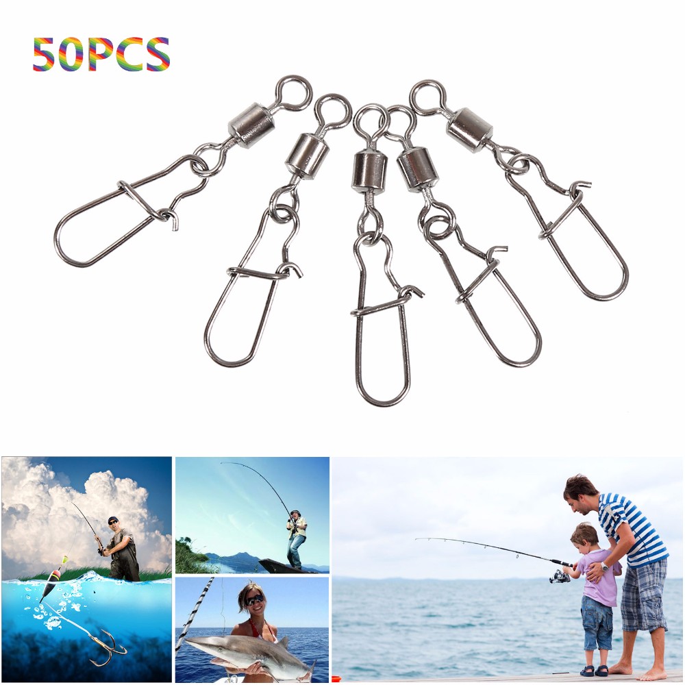 50pcslot-Fishing-Ball-Bearing-Rolling-Swivel-Steel-Alloy-With-Snap-Fishhook-Lure-Connector-Fish-Hook-32659325888