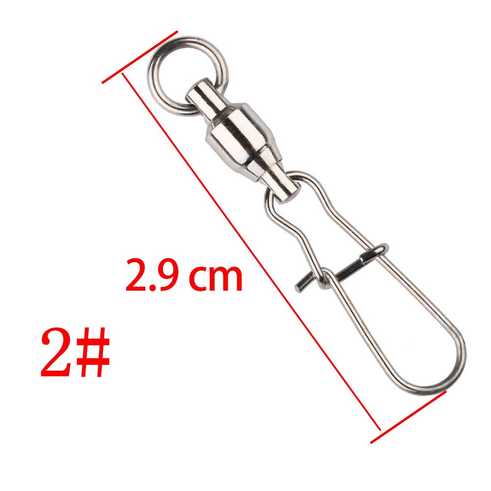 5PCS-2-3-4-6-Ball-Bearing-Swivels-Crane-Duo-Lock-Snap-Trolling-Rigging-Fishing-Hook-32571097643