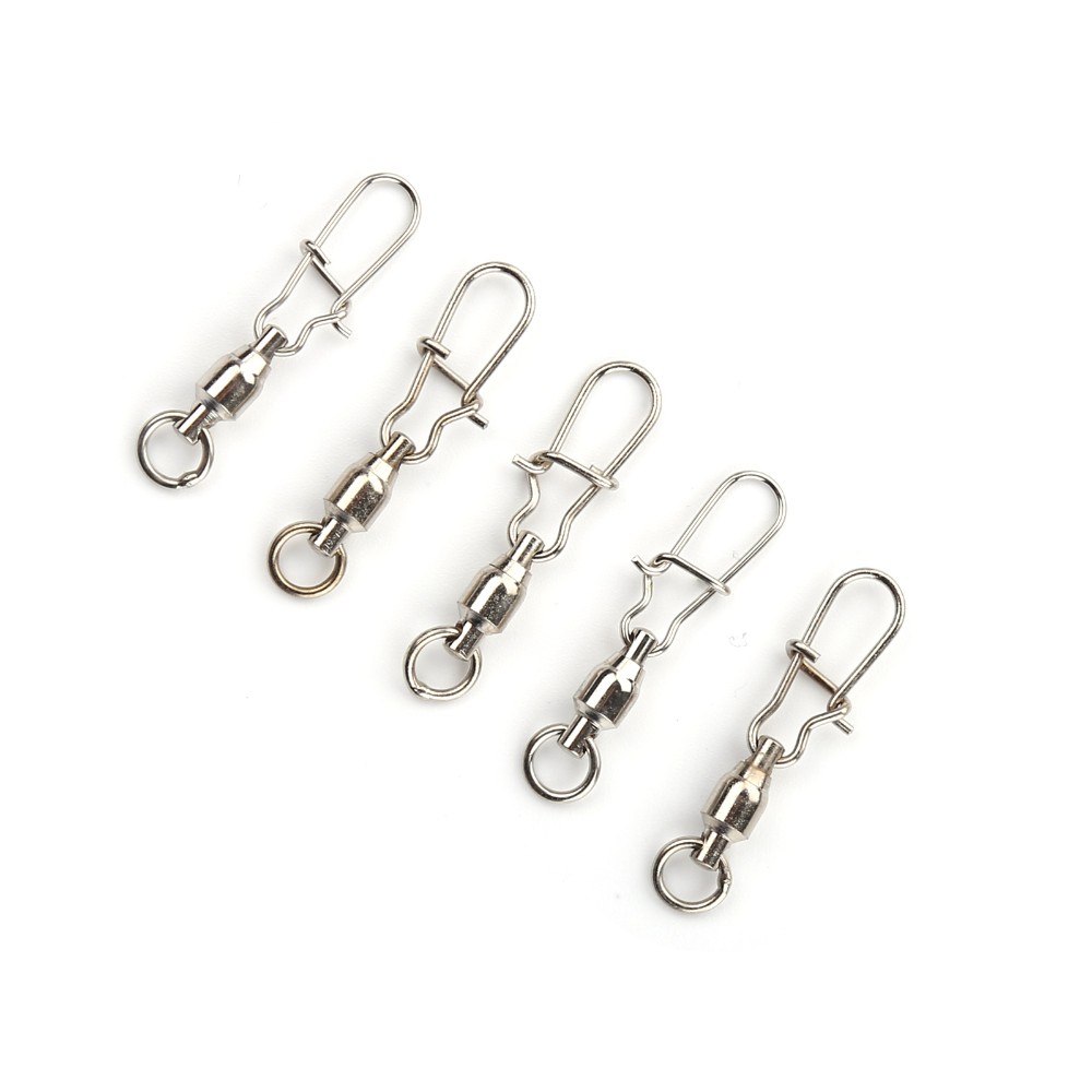 5PCS-2-3-4-6-Ball-Bearing-Swivels-Crane-Duo-Lock-Snap-Trolling-Rigging-Fishing-Hook-32571097643