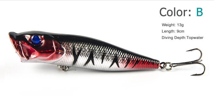 5PCSLOT-Popper-Lure-5-colors-fishing-tackle-9cm-13g-fishing-lure--fishing-bait-32647048244