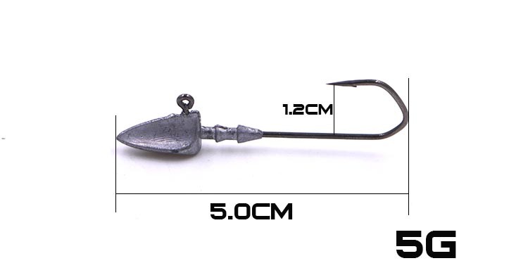 5PCSlot-fishing-lure5g7g10g14g20g--Jig-Head-hooks-fishing-bait-Soft-worm-soft-bait--Metal-jig-sharp--32638462267