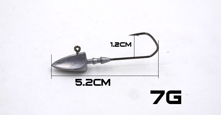 5PCSlot-fishing-lure5g7g10g14g20g--Jig-Head-hooks-fishing-bait-Soft-worm-soft-bait--Metal-jig-sharp--32638462267