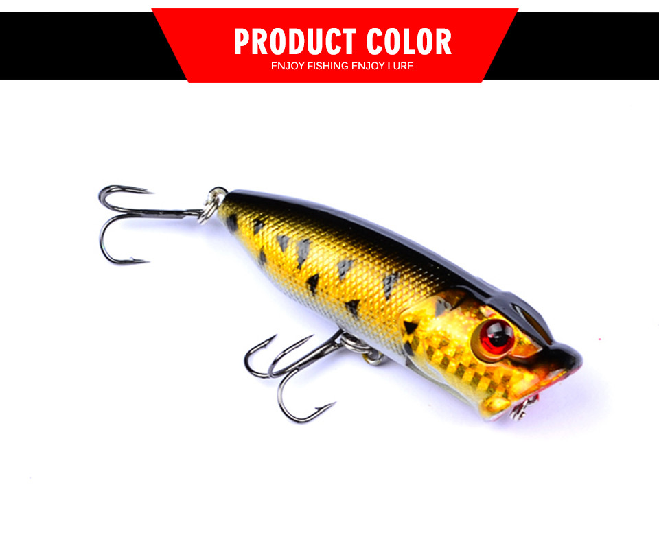 5pc-Fishing-Lures-5-colors-Popper-Lure-29quot-73cm039oz-11g-fishing-bait-6-high-carbon-steel-hook-fi-713572530