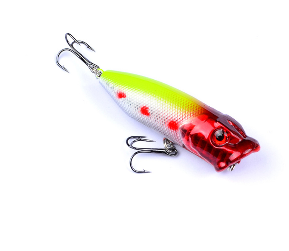 5pc-Fishing-Lures-5-colors-Popper-Lure-29quot-73cm039oz-11g-fishing-bait-6-high-carbon-steel-hook-fi-713572530