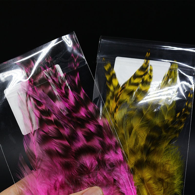 6-packs-assorted-dyed-grizzly-rooster-hackle-feathers-with-slim-tipamp-broad-tip-hackles-for-wolly-b-32745133840