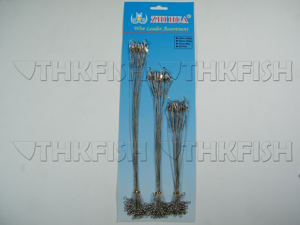 60Pcs-Fly-Fishing-lead-Line-Leader-Stainless-Steel-Wire-leading-line-Assortment-Sleeve-Swivel-Spinne-606107256