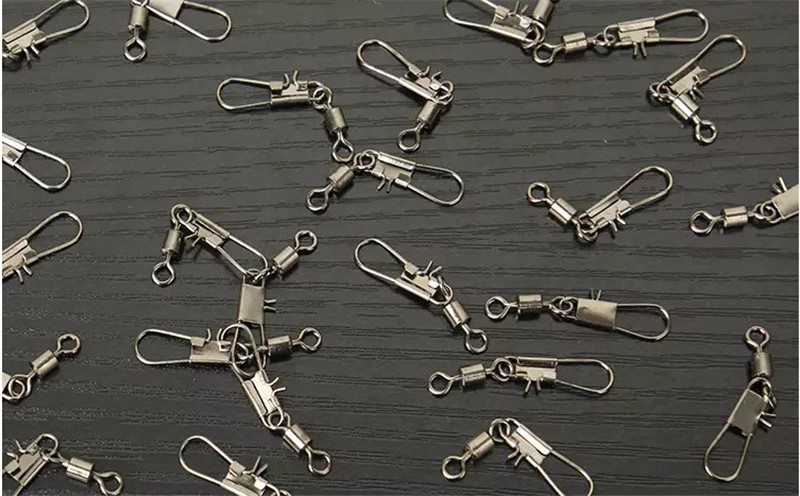 60pcs-100pcs-300pcslot-black-Stainless-steel-rolling-swivels-interlock-snap-fishing-lure-tackles-Con-32548009029