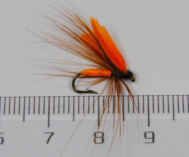 6PCS-Orange-Quil-Fly-Trout-Fishing-May-Flies-Size-12-32697223698