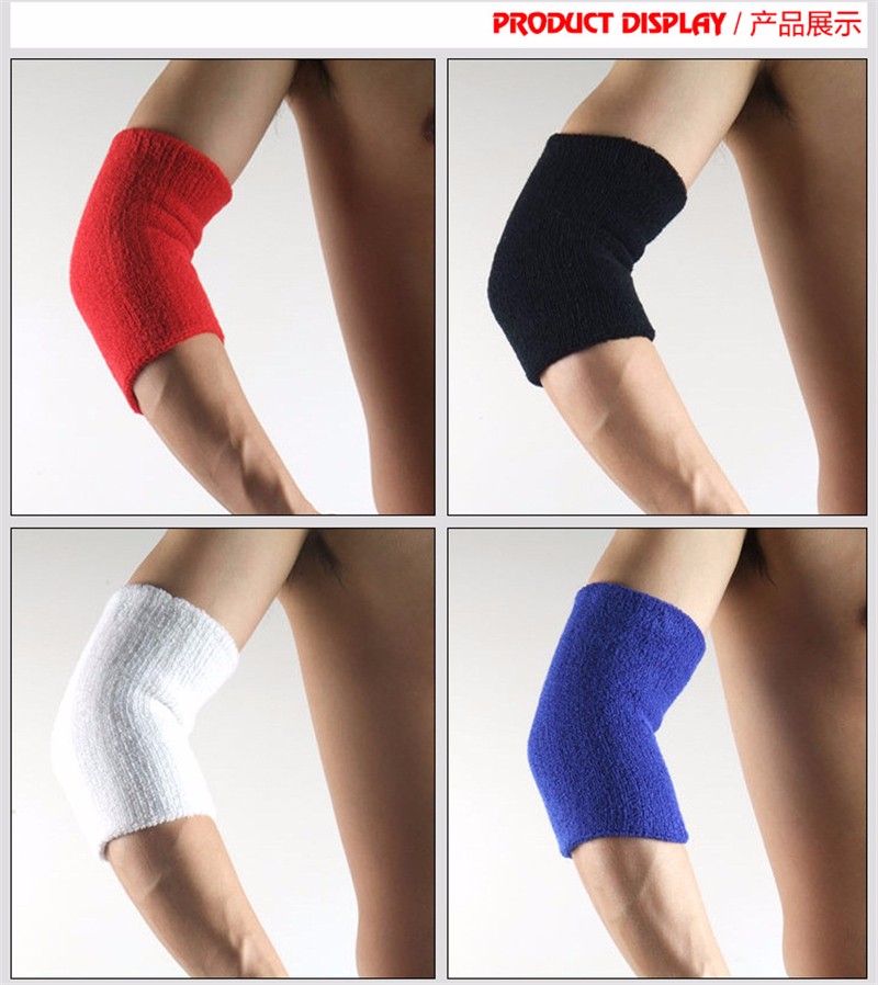 Adult-Cotton-Elbow-Supports-Armband-Braces-BasketballTennisBadminton-Pads-Universally-Gym-Arm-Protec-32604060276