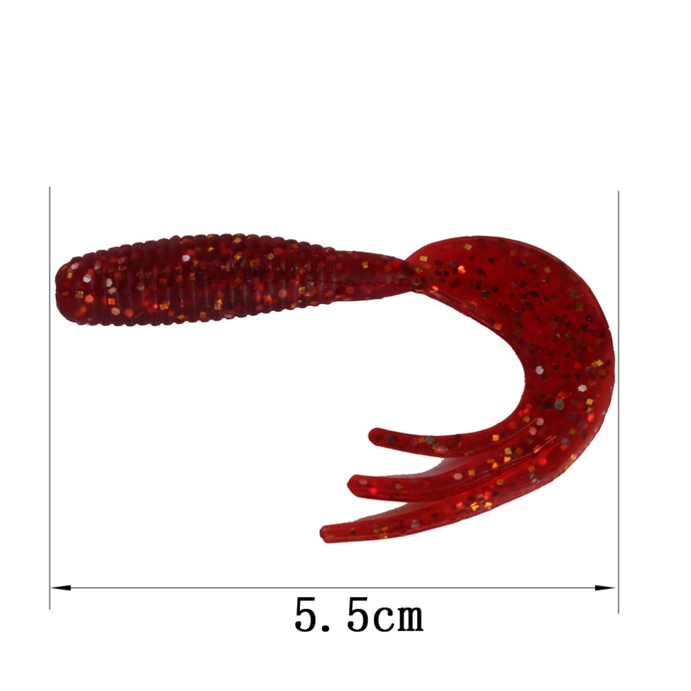 Anmuka-10pcs-Soft-Lure-55mm--7mm-05g-2g-Curly-Tail-Grub-Artificial-Panfish-Crappie-Bream-Trout-Crank-32767140256