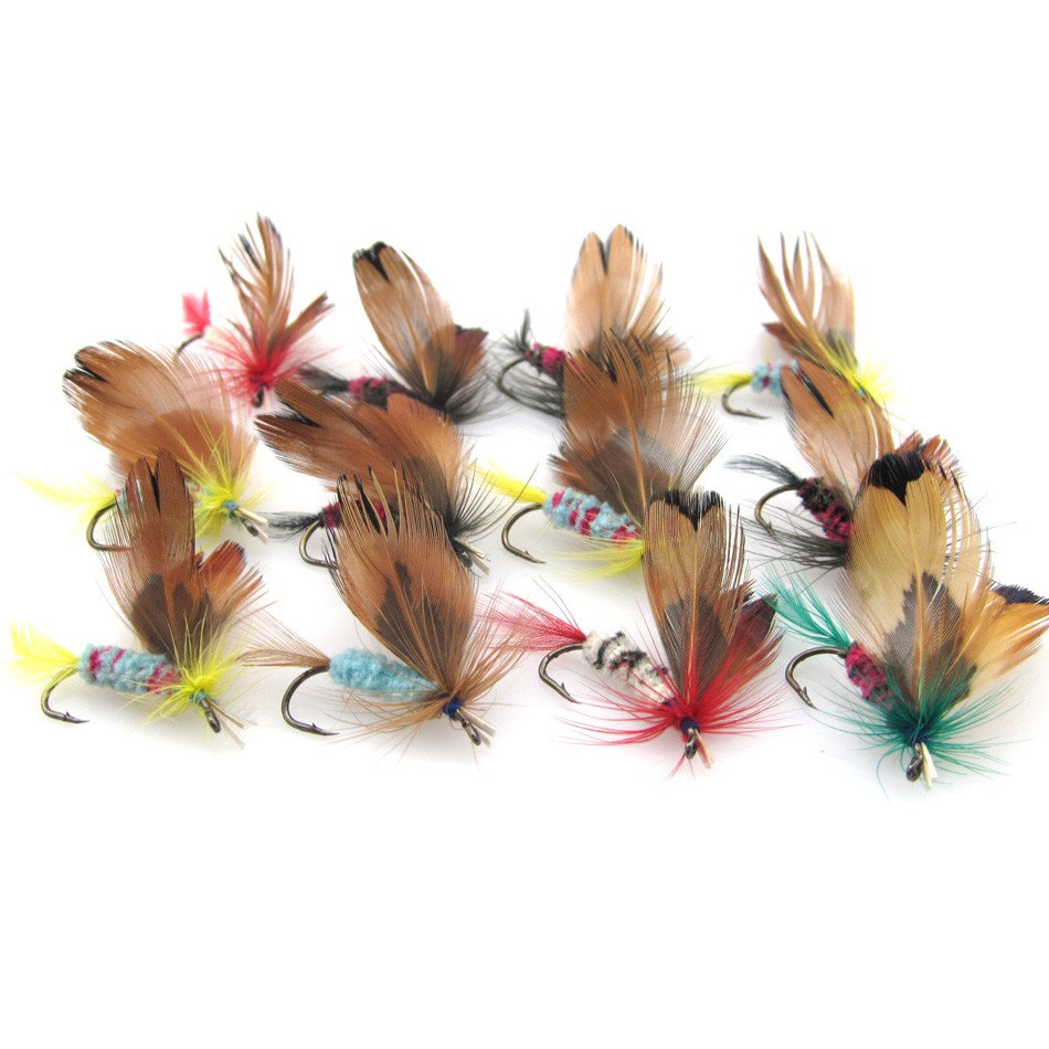 Anmuka-12Pcs-1dozen-Fishing-Lures-Fly-fishing-Butterfly-Hooks-Feather-bait-Hook-dry-fly-hook-Steel-H-1613132247