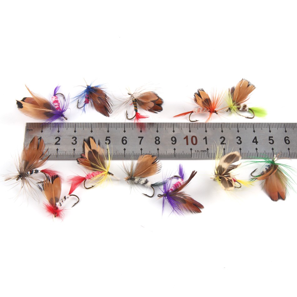 Anmuka-12Pcs-1dozen-Fishing-Lures-Fly-fishing-Butterfly-Hooks-Feather-bait-Hook-dry-fly-hook-Steel-H-1613132247