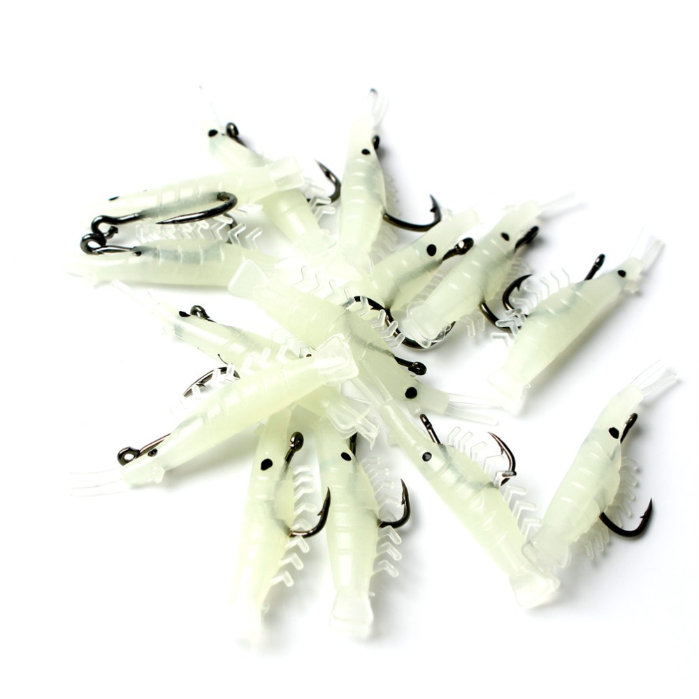 Anmuka-20pc-Sabiki-Soft-Fishing-Lure-38cm-Luminouspink-Shrimp-Bait-with-a-Singe-Hook-6-12-32456203384