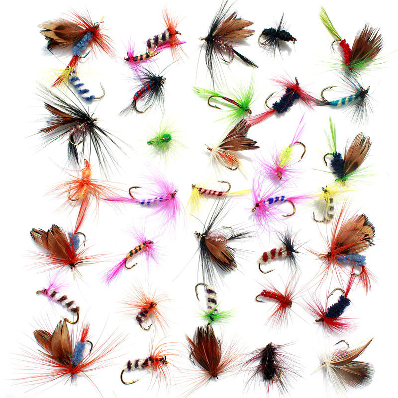 Attractive-36pcs-Fly-fishing-Lure-Hooks--Butterfly-Insects-Style-Salmon-Flies-Trout-Single-Dry-Fly-F-32378626492