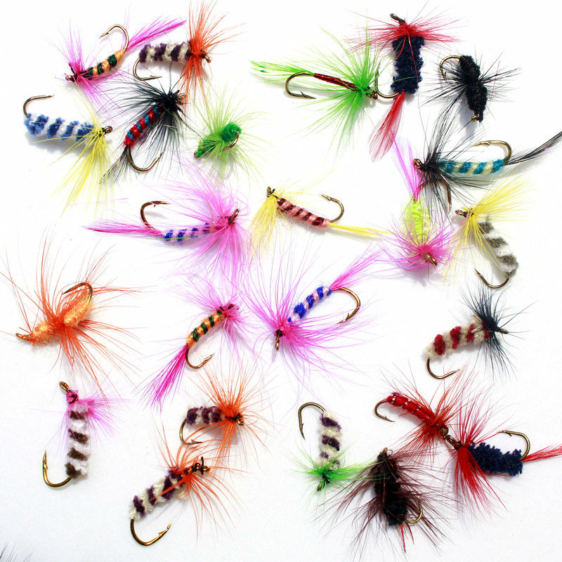 Attractive-36pcs-Fly-fishing-Lure-Hooks--Butterfly-Insects-Style-Salmon-Flies-Trout-Single-Dry-Fly-F-32378626492