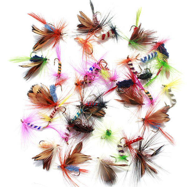 Attractive-36pcs-Fly-fishing-Lure-Hooks--Butterfly-Insects-Style-Salmon-Flies-Trout-Single-Dry-Fly-F-32378626492