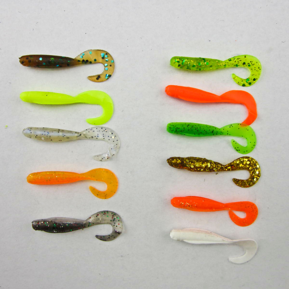 Crazy-Fish---15-pcs-Fishing-Soft-Bait-Cuttle-Tail-Grub-For-Bass-Pike-Walleye-Soft-Shad-40mm09g-32580468725