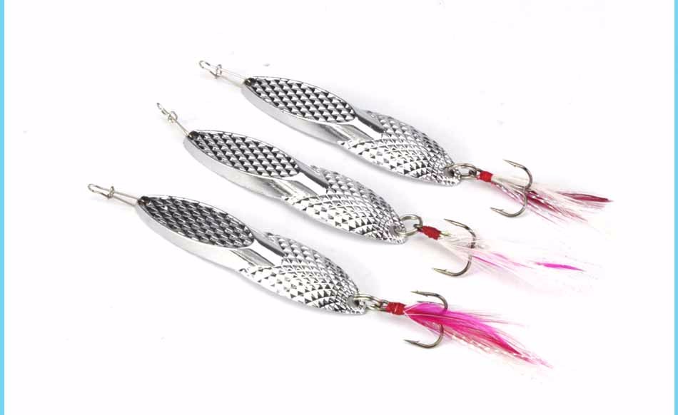 DAGEZI-18g-Metal-Sequins-Fishing-Lure-Spoon-Lure-with-Feather-Noise-Paillette-Hard-Baits-Treble-Hook-32661658824