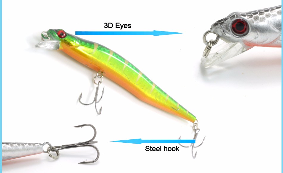 DAGEZI-6pcslot-14CM11G-Minnow-Fishing-lure-Laser-paint-lures-swimbait-wobbler-pesca-artificial-hard--32564105234