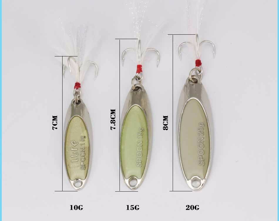 DAGEZI-Luminous-Metal-Spinner-Spoon-Fishing-Lure-Hard-Baits-Sequins-Noise-Paillette-with-Feather-Tre-32660396298