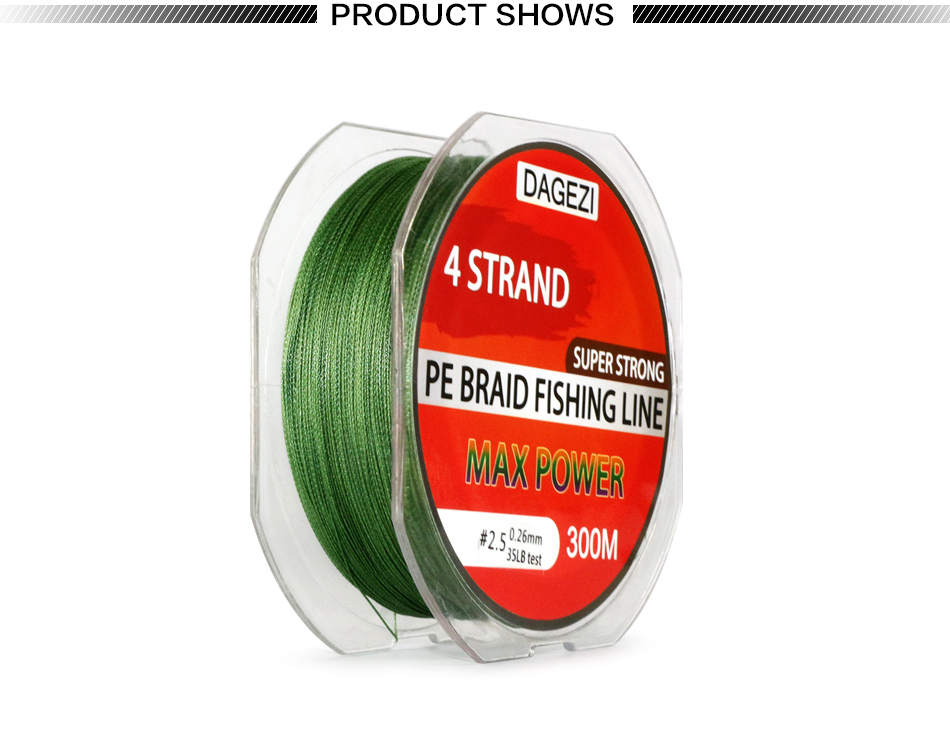 DAGEZI-Super-Strong-4-strand-300M330YDS-100-PE-Braided-Fishing-Line-10-80LB-Multifilament-Fishing-Li-32754466004