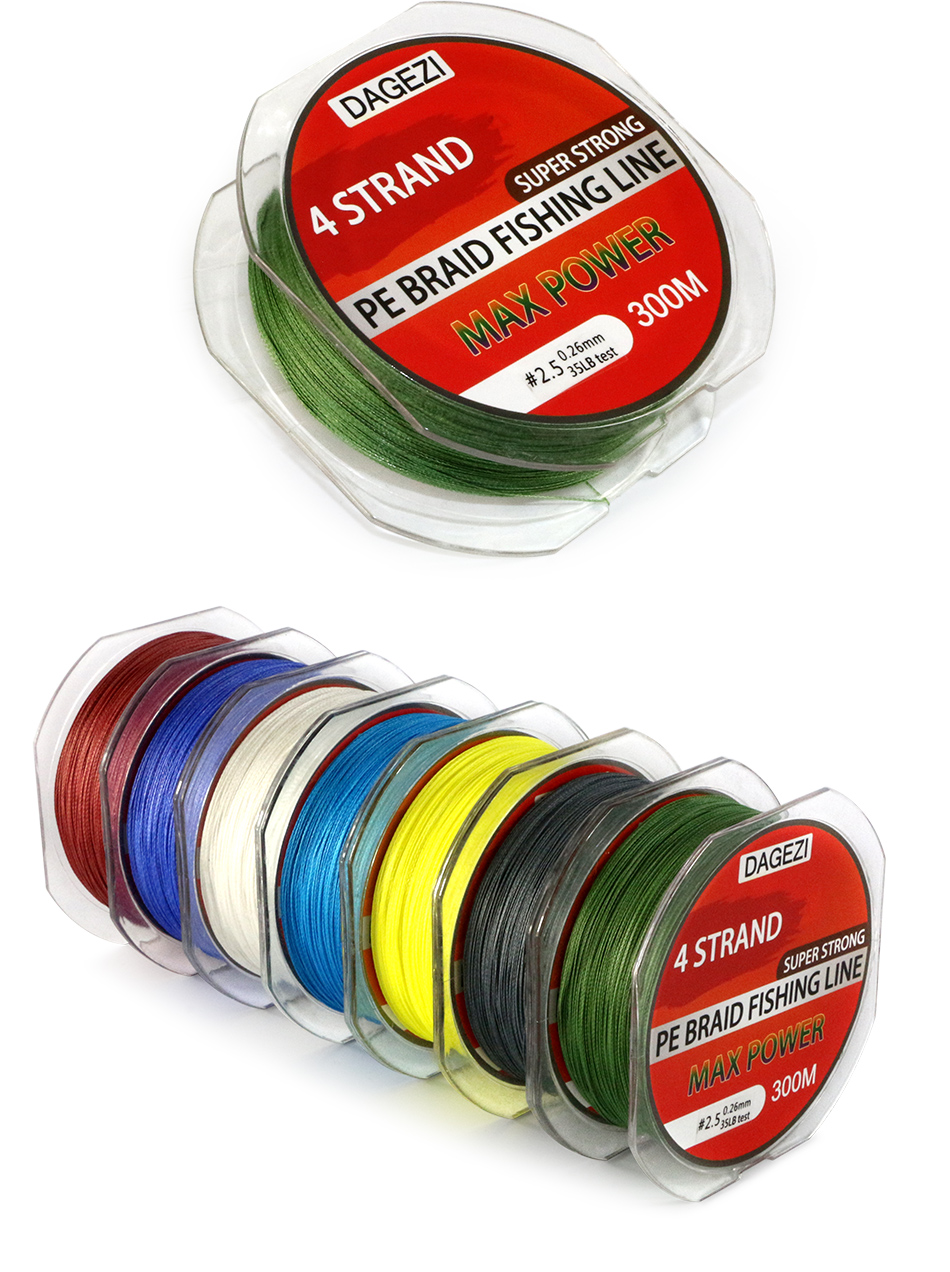 DAGEZI-Super-Strong-4-strand-300M330YDS-100-PE-Braided-Fishing-Line-10-80LB-Multifilament-Fishing-Li-32754466004