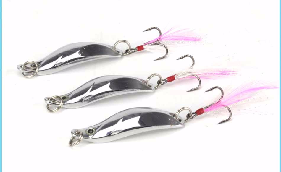 DAGEZI-geometry-Metal-Sequins-Fishing-Lure-Spoon-Lure-with-Feather-Noise-Paillette-Hard-Baits-Treble-32661429083