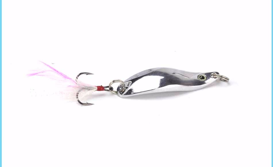 DAGEZI-geometry-Metal-Sequins-Fishing-Lure-Spoon-Lure-with-Feather-Noise-Paillette-Hard-Baits-Treble-32661429083