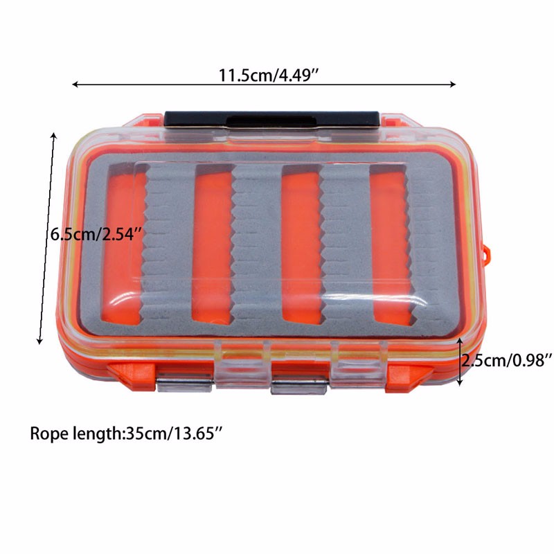 Double-Side-Waterproof-Plastic-Foam-Fly-Fishing-Lure-Bait-Hook-Storage-Case-Box-32720112952