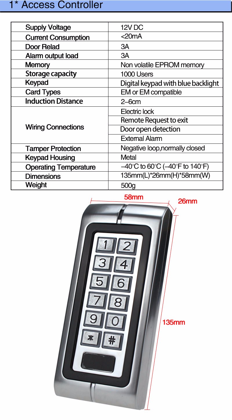 Electronic-key-lock--Drop-Bolt-Lock-System-RFID-Electronic-door-lock-kit-set-For-access-control-elec-32754908740