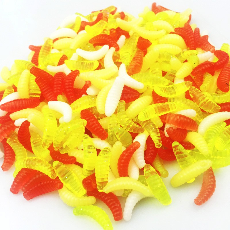 FREE-SHIPPING-50pcs-2cm--hand-pole-bait-fishing-lure-soft-bread-bug-bionic-grubs-trout-lure-soft-bai-32685220215