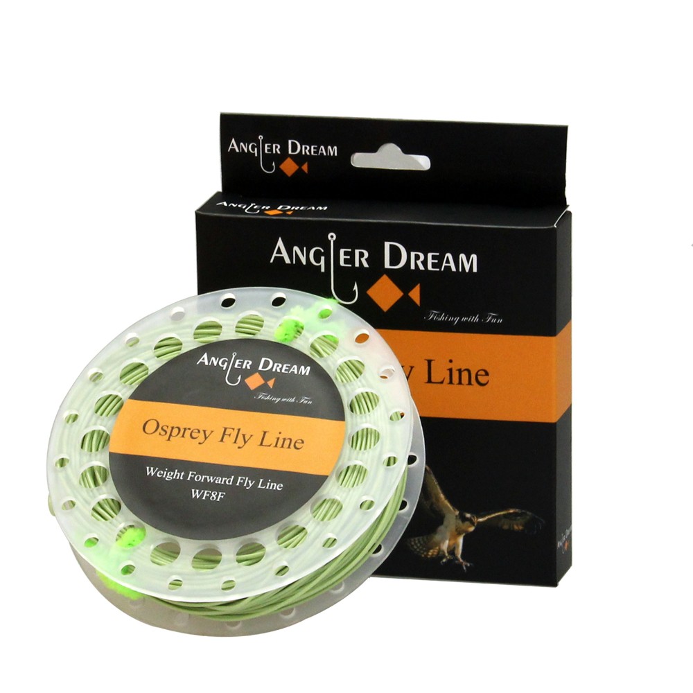 Fly-Line-WF-5678F-Weight-Forward-Floating-Moss-Green-Fly-Fishing-Line-with-2-Welded-Loops-with-Spool-32770408431