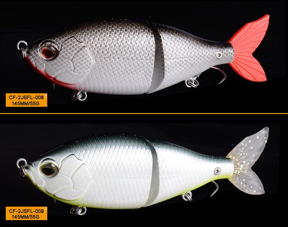 Free-Shipping-Hard-Plastic-2-Jointed-Obese-Joint-hunter-Soft-Tail-Multi-jointed-Fishing-lures-Swimba-32722607725