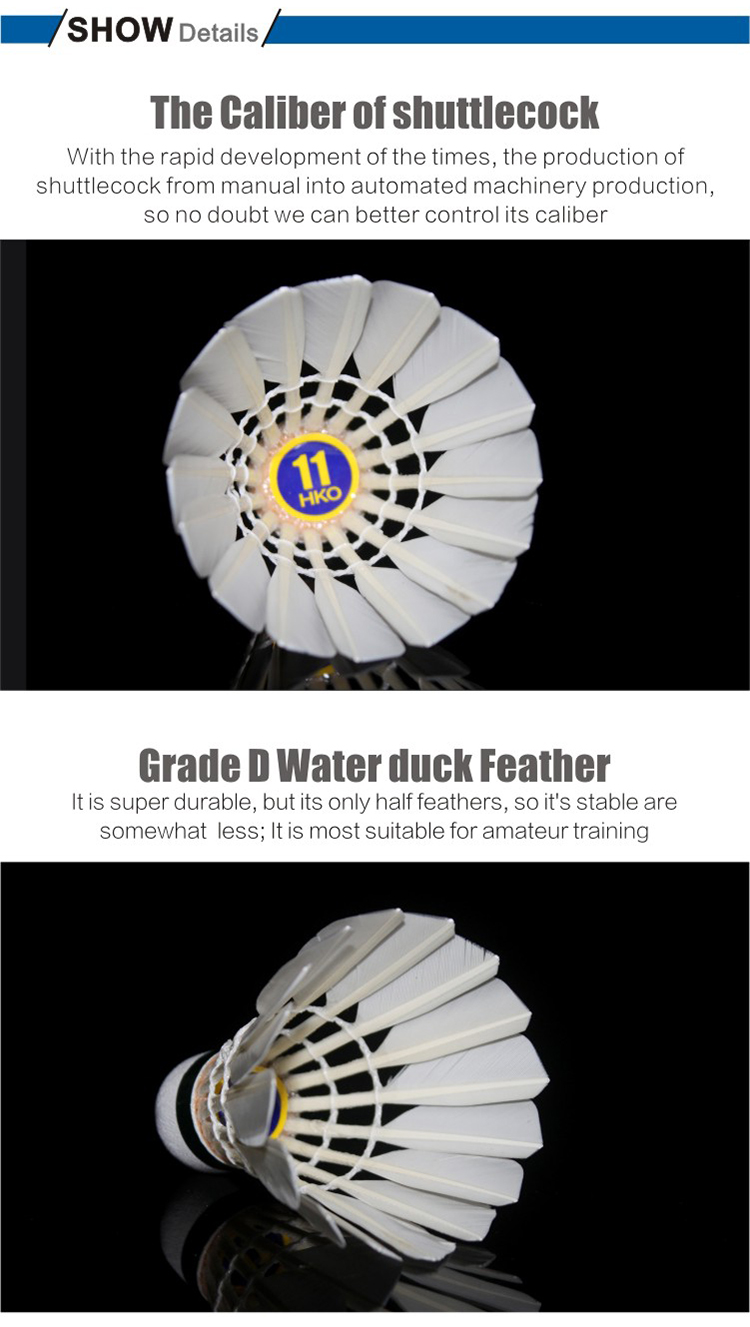 Free-Shipping-HonKoo-Badminton-shuttlecocks-HKO-11-best-grade-water-duck-feather-shuttlecocks-for-Co-32212893947