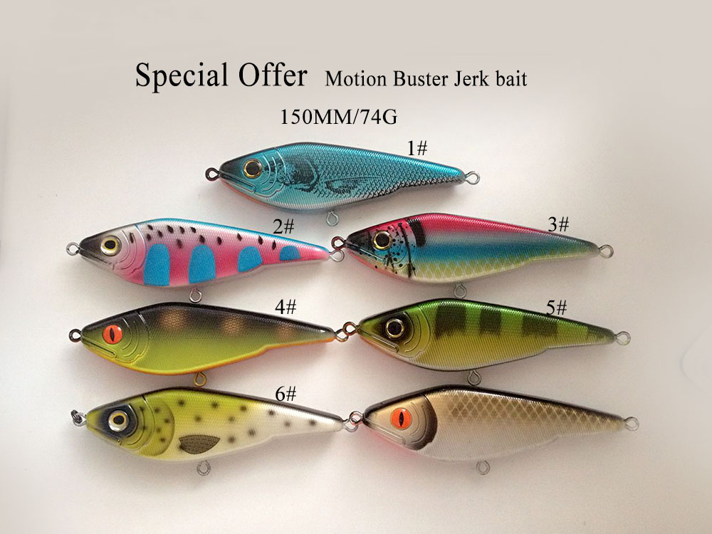 Free-Shipping-Special-offer-Motion-Buster-Jerk-bait-Lifelike-Fishing-Lure-150MM74G-32788396310