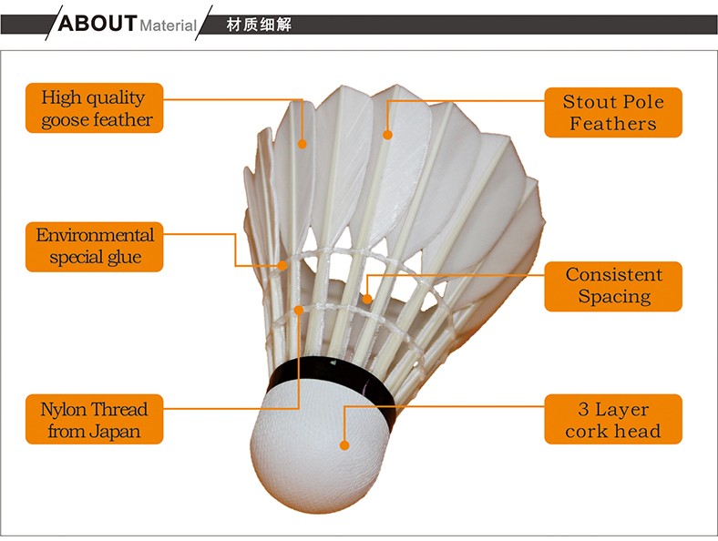 badminton feather shuttles