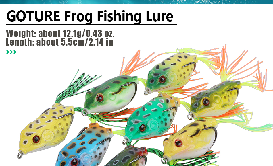 Goture-18pcs9pcs-Frog-Fishing-Lure-55cm121g-Topwater-Wobble-Artificial-Bait-Soft-Lure-For-Bass-Snake-32607273640