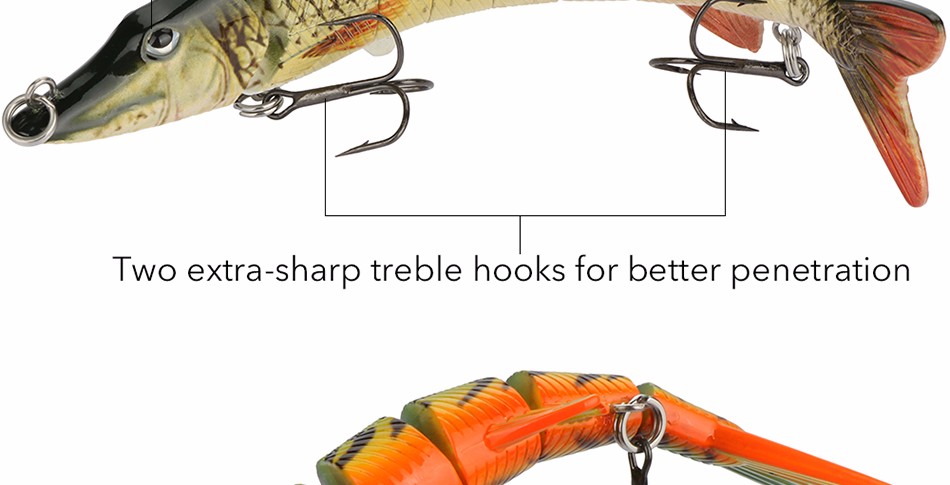 Goture-20cm787in-65g229oz--Fishing-Lure-Lifelike-Wobbler-Pike-Multi-section-Hard-Lures-Two-Hooks-Fis-32694824909