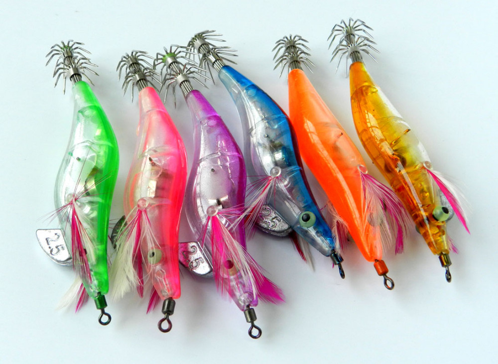 HENGJIA-25-4-inch-10cm--125g-LED-Electronic-Squid-Jig-Luminous-Fishing-Wood-Shrimp-Lure-32245183927