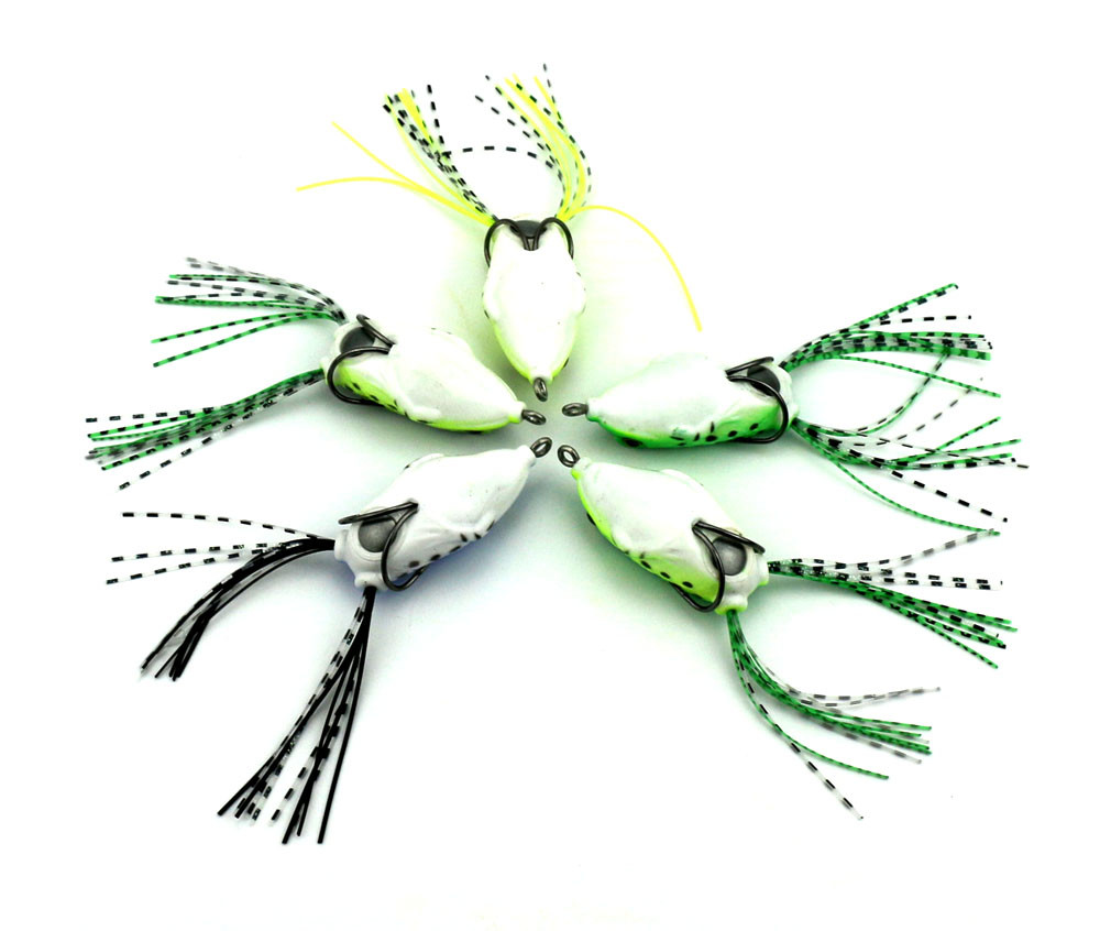 HENGJIA-Lot-5Pcs-Soft-Plastic-Fishing-lures-Frog-lure-With-Hook-Top-Water-5CM-8G-Artificial-Fish-Tac-32548347383