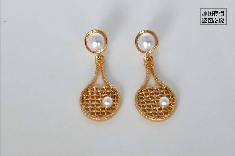 High-Quality-Gold-Plated-Imitation-Pearl-Badminton-Racket-Unique-Sense-Of-Design-Drop-Earrings-For-W-32398883151