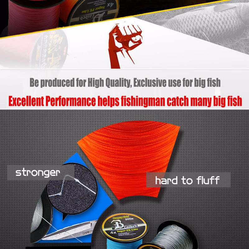 Hot-New-500m-4x-Braided-Fishing-Line-11-Colors-Super-PE-Line-Strong-Strength-32665237243