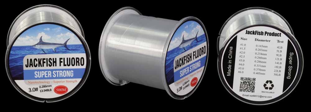 JACKFISH-500M-Fluoro-fishing-line-5-30LB-Super-strong-brand-Leader-Line-clear-fly-fishing-line-pesca-32760159834