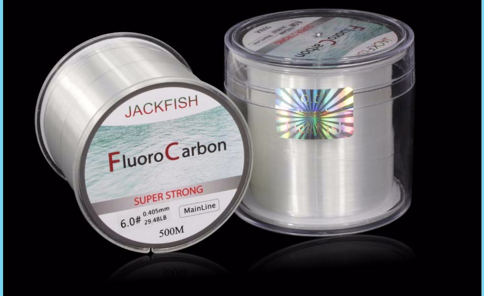 JACKFISH-HOT-SALE-500M-Fluorocarbon-Fishing-Line--5-32LB-test-Carbon-Fiber-Leader-Line-0165-046mm-fl-32275002085