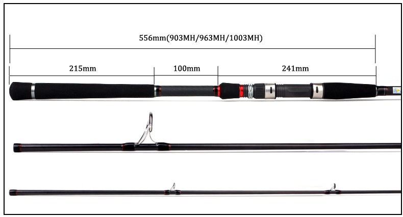 KUYING-OSPREY-3-Sections-27m-29m-3m-Lure-MH-Carbon-Spinning-Fishing-Rod-Pole-FUJI-Parts-Seabass-Bass-32583469704