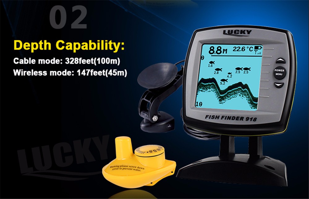 LUCKY-2-in-1-Fish-Finder-Wired--Wireless-Fishfinder-Depth-Sounder-Sensor-Transducer-Fish-Detector-Mo-32711647889