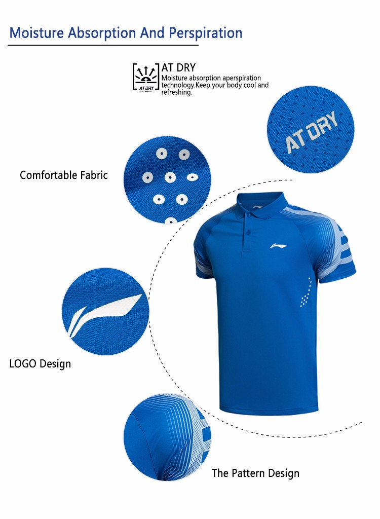 Li-Ning-Men39s-Professional-Badminton-Jersey-Li-Ning-Breathable-Quick-Dry-Short-Sleeve-Sports-Polo-A-32676700640