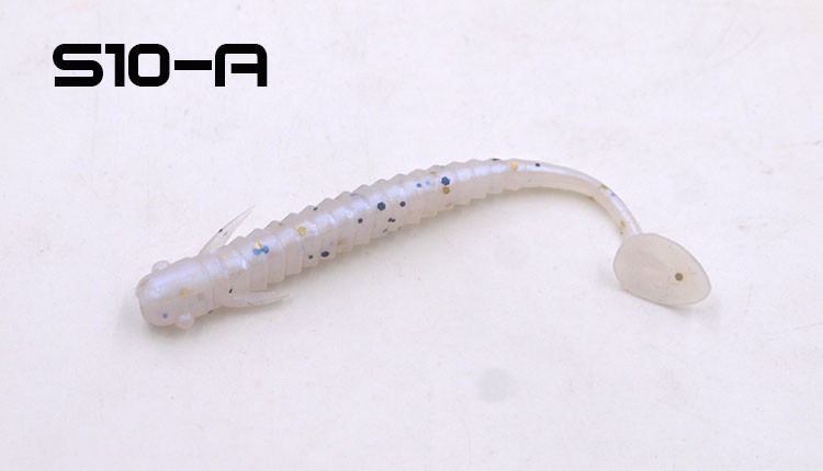 MCLURE-10pcslot--Fishing--Soft-Lures-80mm2g-Artificial-Loach-Fishing-Bait-Swimbait--T-Tail-Soft--Wor-32623834769